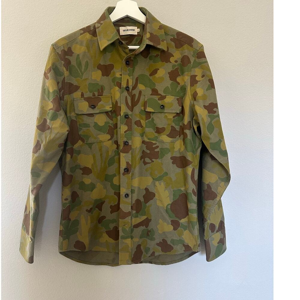 Taylor Stitch Yosemite Camo Shirt Button Down Flannel size 38 / SMALL - Picture 10 of 11